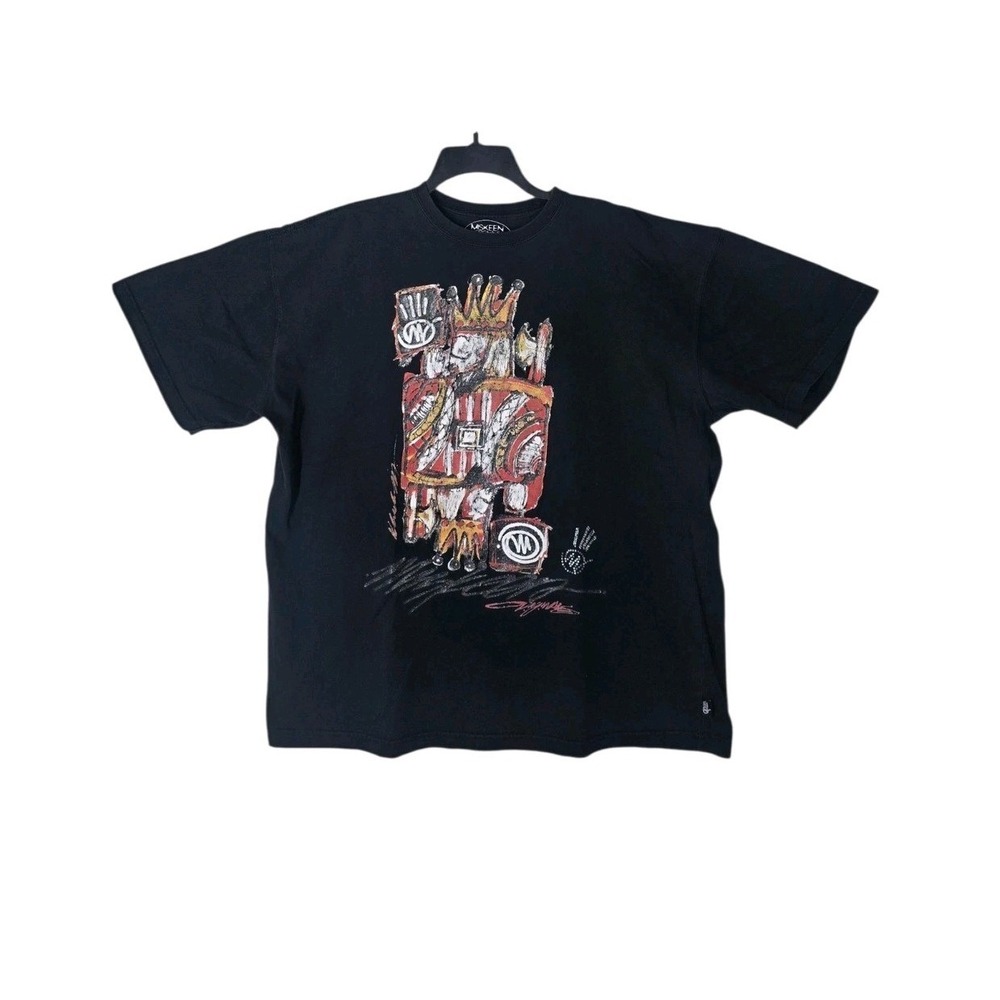 Miskeen Originals Mens 2XL Black Graphic T-Shirt King Art Streetwear Cotton Tee